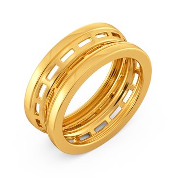 True to Tangent Gold Rings