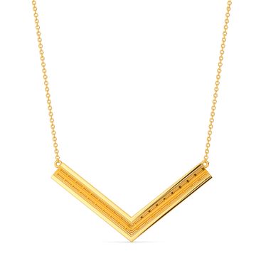 True to Tangent Gold Necklaces