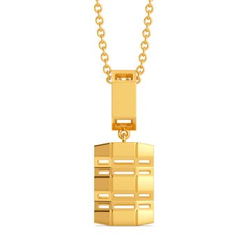 Season of Square Gold Pendants