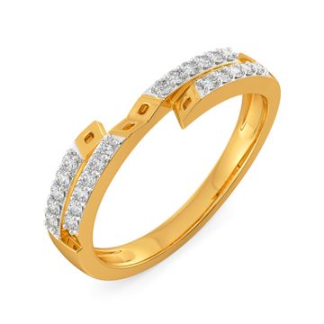 Sleek Segments Diamond Rings