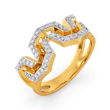 Mystic Symmetric Diamond Rings