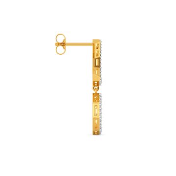 Playin it Polygon Diamond Earrings