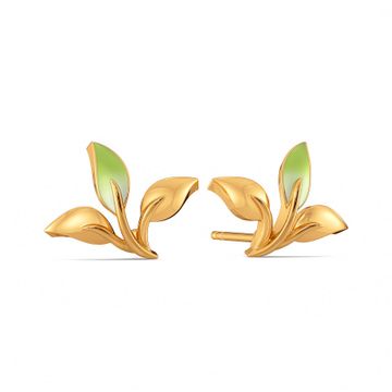 Blades of Green Gold Earrings