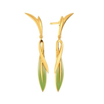 Tropical Cool Gold Earrings