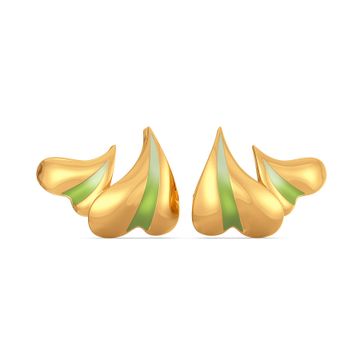 Leaf Lance Gold Earrings