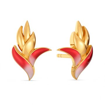 Fern N Floral Gold Earrings
