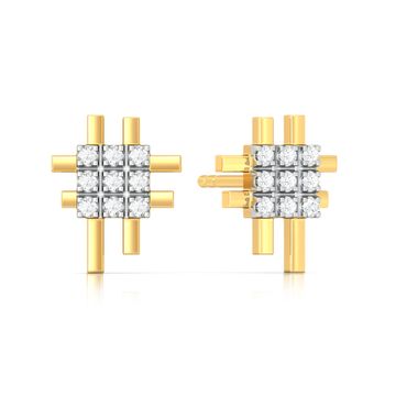 St. Square Diamond Earrings