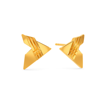 School Diva Gold Earrings