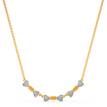 Neat Pleats Diamond Necklaces