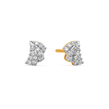 Ethereal Fold Diamond Earrings