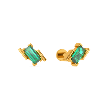Emerald Edge Gemstone Earrings