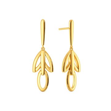 Edgy Messy Gold Earrings