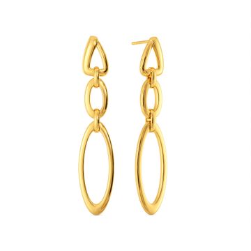 Grunge Unravelled Gold Earrings