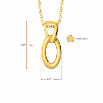 Grunge Unravelled Gold Pendants