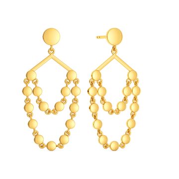Guilded in Glitter Gold Earrings