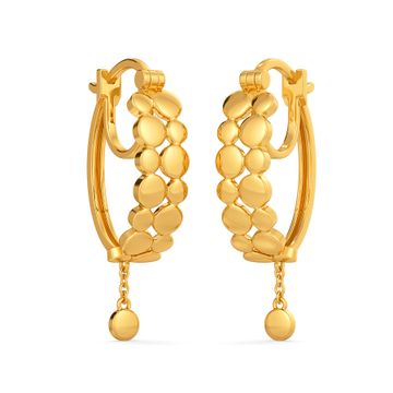 Sway with Sequins Gold Earrings