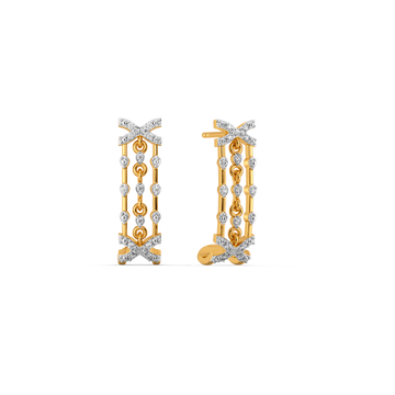 Shimmer Swing Diamond Earrings