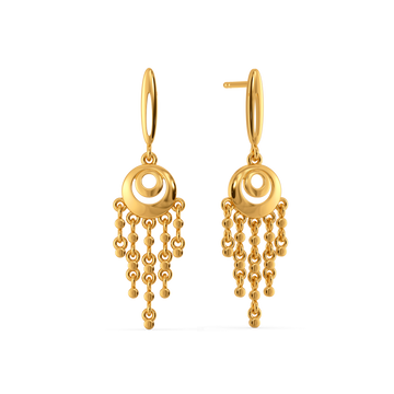 Dazzle Drift Gold Earrings