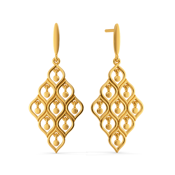 Time to Glisten Up Gold Earrings