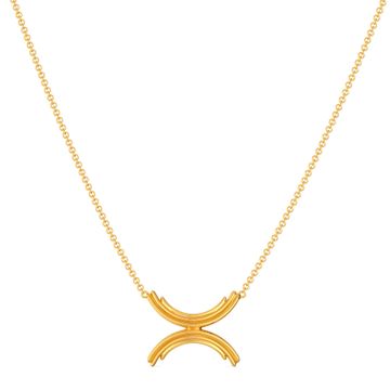 Feminine Folds Gold Necklaces