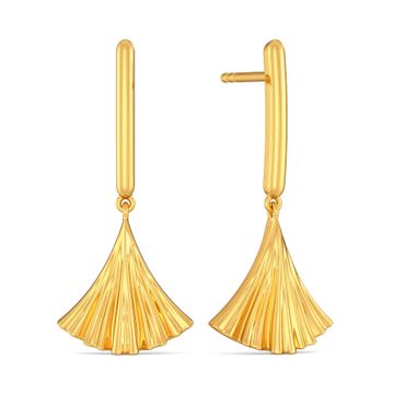 Flowy Goddess Gold Earrings