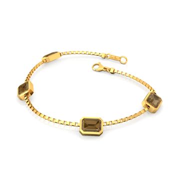 Caramel Facets Gemstone Bracelets