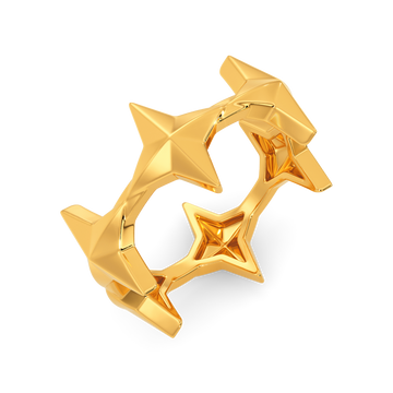 Midnight Enigma Gold Rings