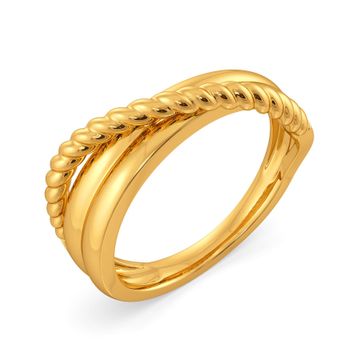 Boho Twists Gold Rings