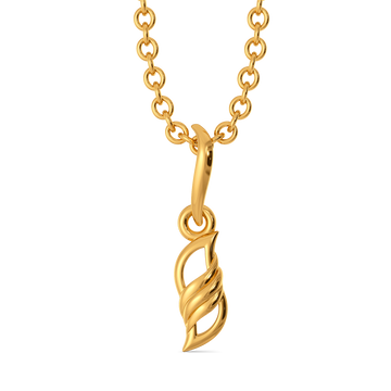 Leafy Glow Gold Pendants