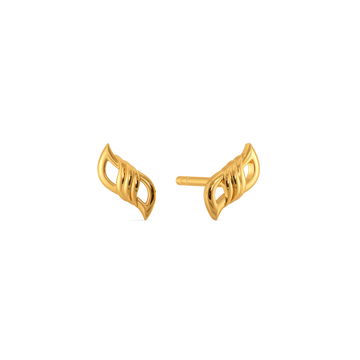 Leafy Glow Gold Earrings