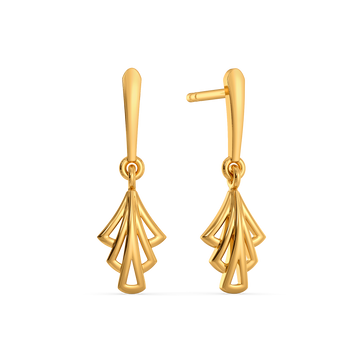 Hemline Grace Gold Earrings