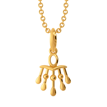 Fringe Flow Gold Pendants