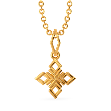 Rhombus Radiance Gold Pendants