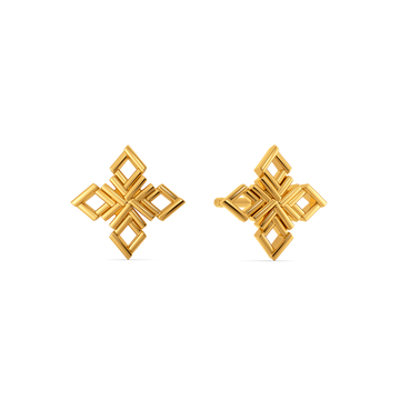 Rhombus Radiance Gold Earrings