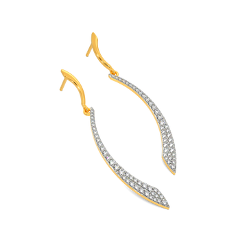 Tune in to Beige Diamond Earrings