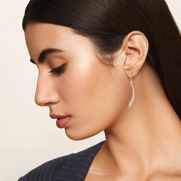 Tune in to Beige Diamond Earrings