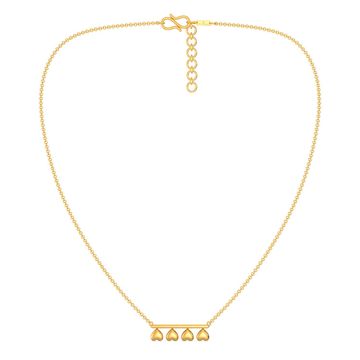 Disco Hearts Gold Necklaces