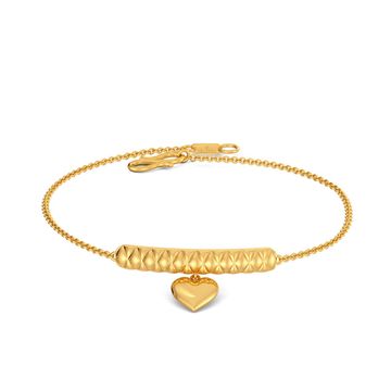 Heart Stripe Gold Bracelets