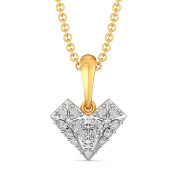 Heart Mache Diamond Pendants