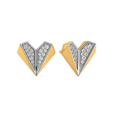 Heart Mache Diamond Earrings