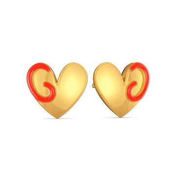 Heart Apart Gold Earrings