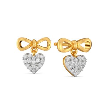 Knotty Hearts Diamond Earrings