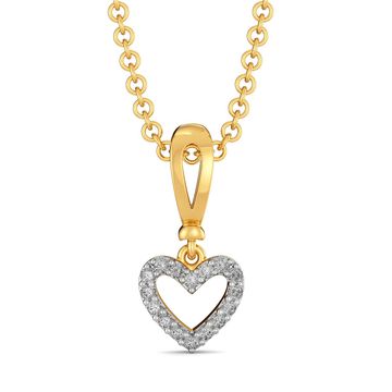 Knotty Hearts Diamond Pendants