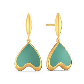 Seal the Teal Gold Earrings