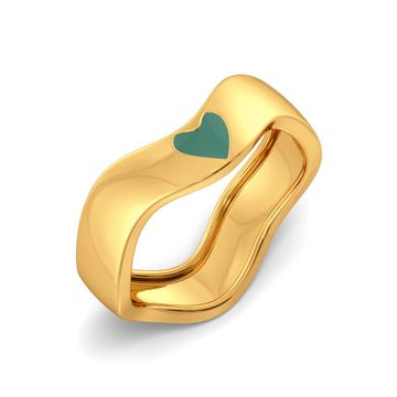 Seal the Teal Gold Rings