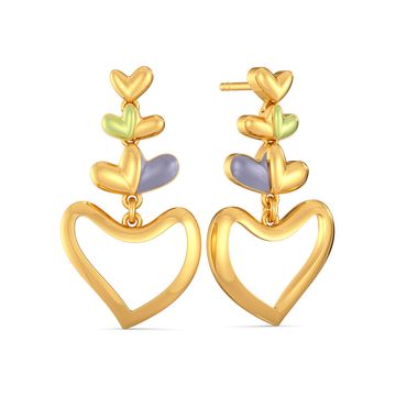 From the Heart Gold Earrings
