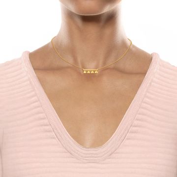 Disco Hearts Gold Necklaces