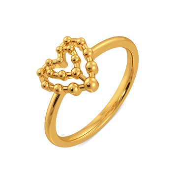 Sunlit Aura Gold Rings