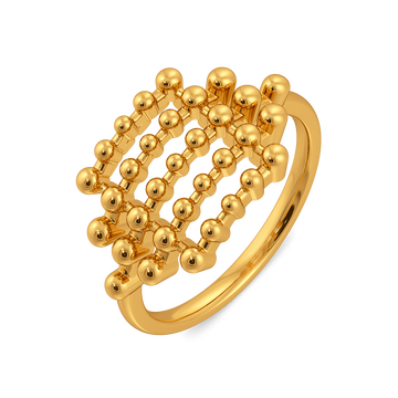 Sunbeam Charm Gold Rings