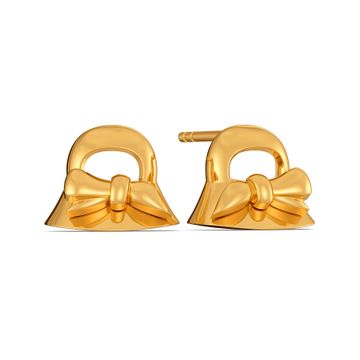 Cloche Clause Gold Stud Earring